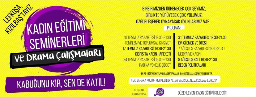 KADIN EĞİTİMİ KOLEKTİFİ SEMİNERLER DİZİSİNE BAŞLIYOR